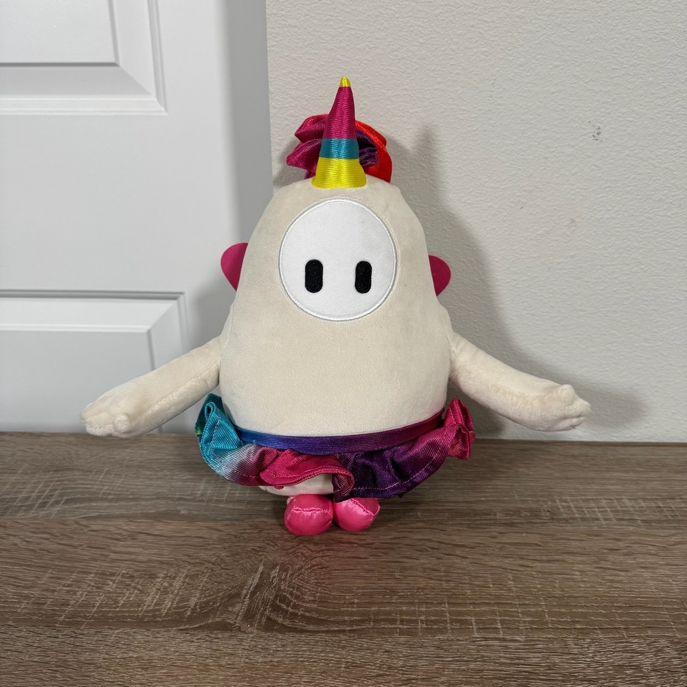 Fall Guys Ultimate Knockout Fairycorn Plush Rainbow Unicorn Wings 8 Inch Bean